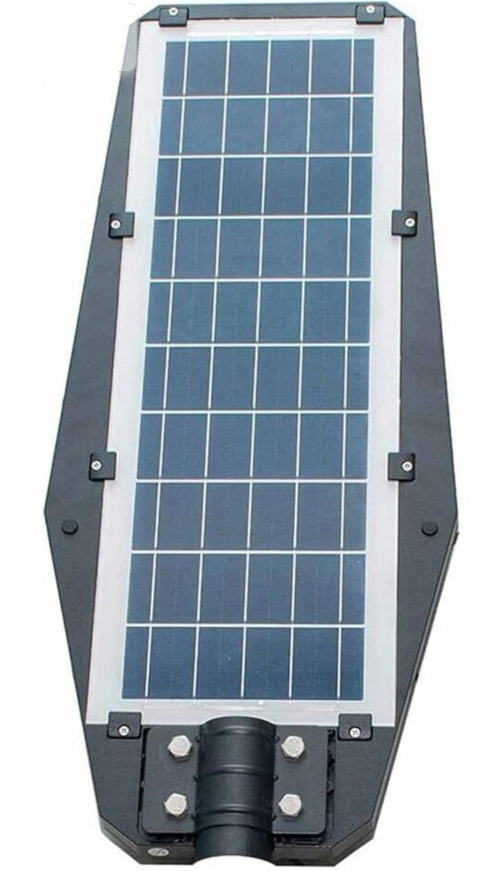 LAMPIONE 500W PANNELLO SOLARE INTEGRATO CREPUSCOLARE IP65 LUCE Fredda 130lm/w - Benovo