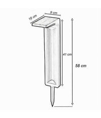 Lampione Con Picchetto Pannello Solare Sensore Crepuscolare Impermeabile Yh0802         