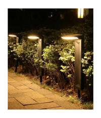 Lampione Con Picchetto Pannello Solare Sensore Crepuscolare Impermeabile Yh0802         