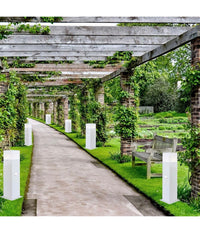 Lampione Esterno Con Sensore Movimento E27 Lampada Da Terra Lampioncino Ip44 H440  Bianco       