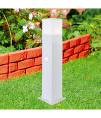 Lampione Esterno Con Sensore Movimento E27 Lampada Da Terra Lampioncino Ip44 H440  Bianco       
