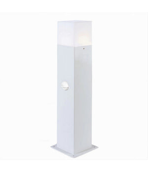Lampione Esterno Con Sensore Movimento E27 Lampada Da Terra Lampioncino Ip44 H440  Bianco       