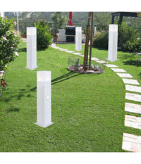 Lampione Esterno Con Sensore Movimento E27 Lampada Da Terra Lampioncino Ip44 H440  Bianco       