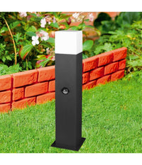 Lampione Esterno Con Sensore Movimento E27 Lampada Da Terra Lampioncino Ip44 H440  Nero       