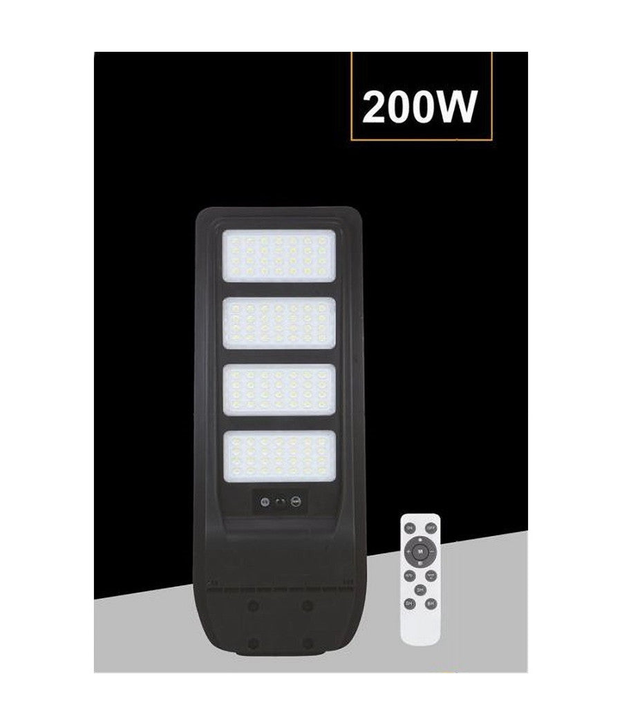 Lampione Faretto Solare 200w Con Sensore Crepuscolare Luce Naturale 4000k Tr-200w         
