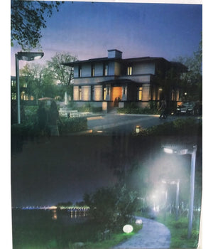 Lampione Faro Faretto Solare Lampada 60 Led Smd Per Esterni 30w Pannello Solare         