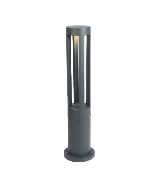 Lampione Giardino Lampada 12 Watt Led Terra Esterno Ip65 Lampioncino Grigio Es28         