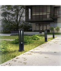 Lampione Giardino Lampada 12 Watt Led Terra Esterno Ip65 Lampioncino Nero Es28         