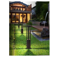 Trade Shop - Lampione Giardino Lampada 12 Watt Led Terra Esterno Ip65 Lampioncino Nero Es28 - -bianco Caldo      -