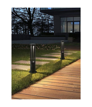 Lampione Giardino Lampada 12 Watt Led Terra Esterno Ip65 Lampioncino Nero Es28         