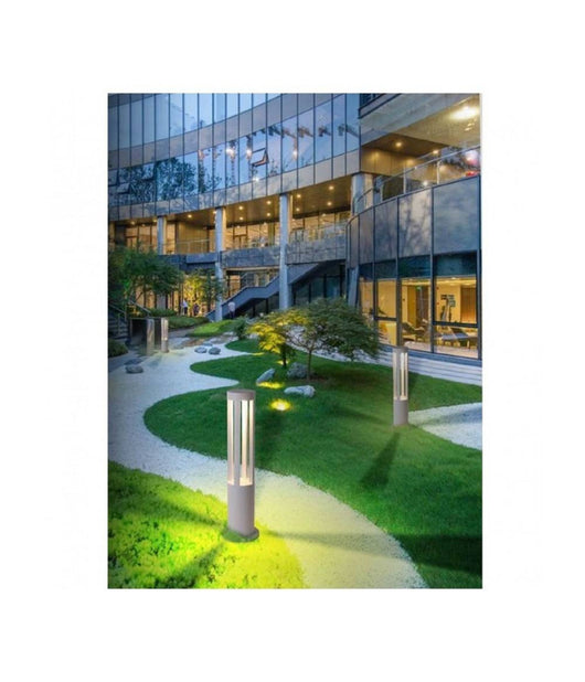 Lampione Giardino Lampada 12w Led Terra Esterno Lampioncino Vialetti Bianco Es28  -bianco Caldo      -