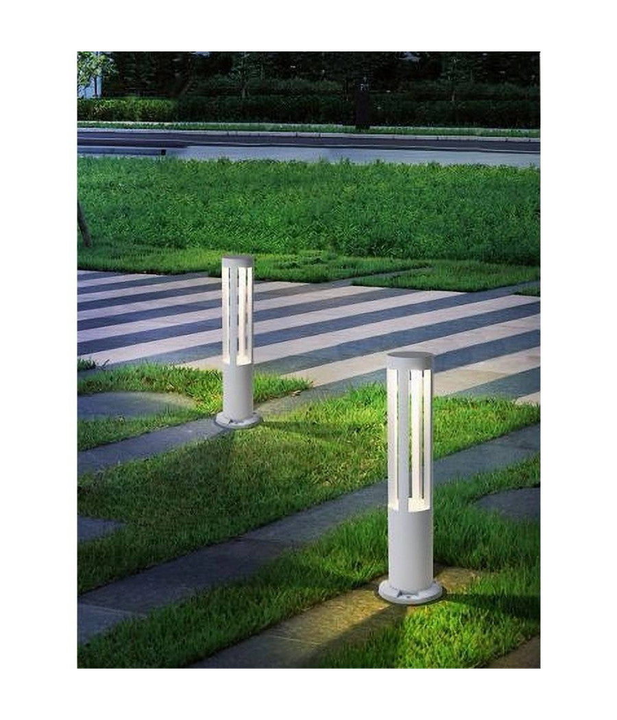 Lampione Giardino Lampada 12w Led Terra Esterno Lampioncino Vialetti Bianco Es28         