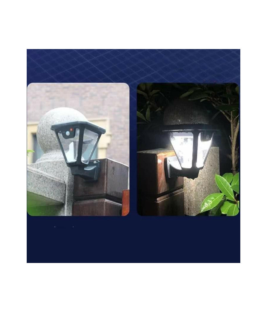 Lampione Lampada Luce Solare Giardino A Led Su Picchetto Con Telecomando Sensore         