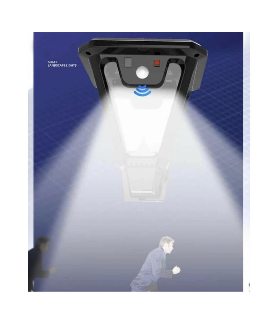 Lampione Lampada Luce Solare Giardino A Led Su Picchetto Con Telecomando Sensore         