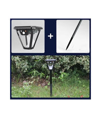 Lampione Lampada Luce Solare Giardino A Led Su Picchetto Con Telecomando Sensore         