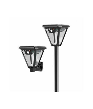 Lampione Lampada Luce Solare Giardino A Led Su Picchetto Con Telecomando Sensore         