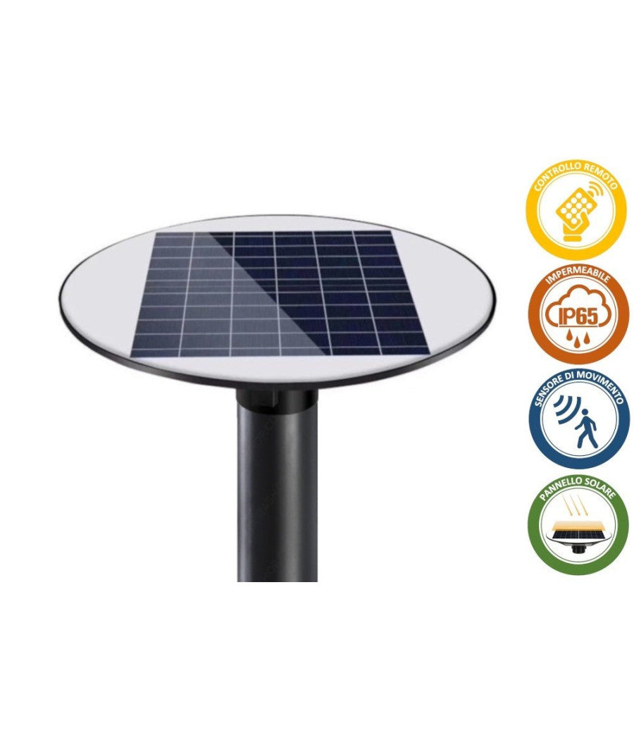 Lampione Led 100w Con Pannello Energia Solare Ip65 Sensore Movimento So-gd-100w         