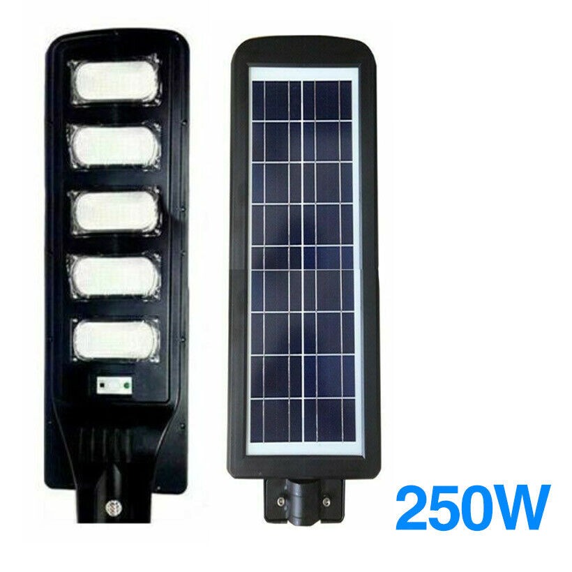 LAMPIONE LED CON PANNELLO SOLARE INTEGRATO CREPUSCOLARE 250 Watt LUCE FREDDA IP65 Con TELECOMANDO - ZENCOCCO