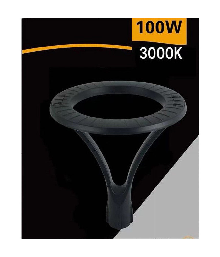 Lampione Moderno Led 100w Cerchio Fungo Ip65 Luce Esterni Giardino Cortile Gd-100w  -bianco Caldo      -