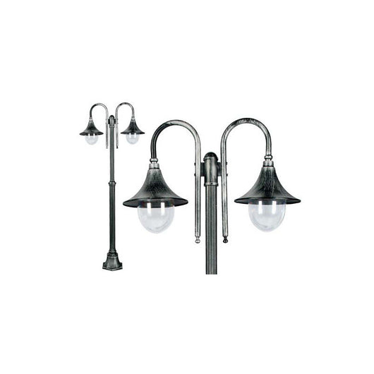 Lampione per esterno Galatea con doppia luce