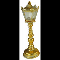 Lampione resina led oro cm 13x12,5h41,5