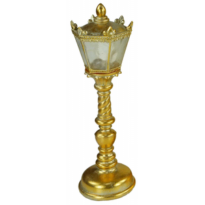 Lampione resina led oro cm 13x12,5h41,5