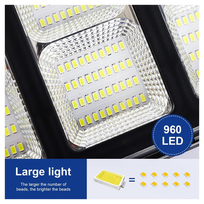 Trade Shop - Lampione Solare 6500k Iluminazione Stradale Per Campi Da Basket Strade Parchi Giochi -