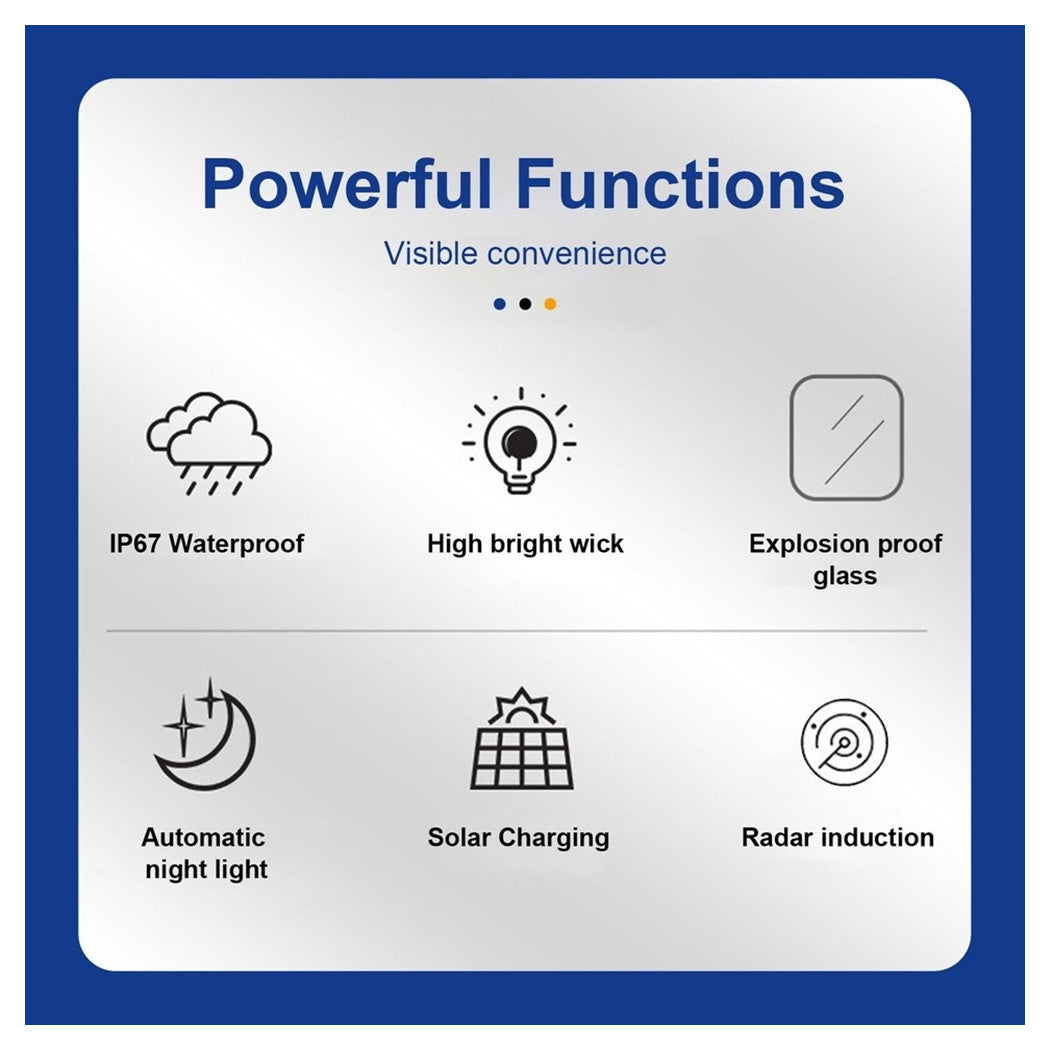 Trade Shop - Lampione Solare 6500k Iluminazione Stradale Per Campi Da Basket Strade Parchi Giochi -