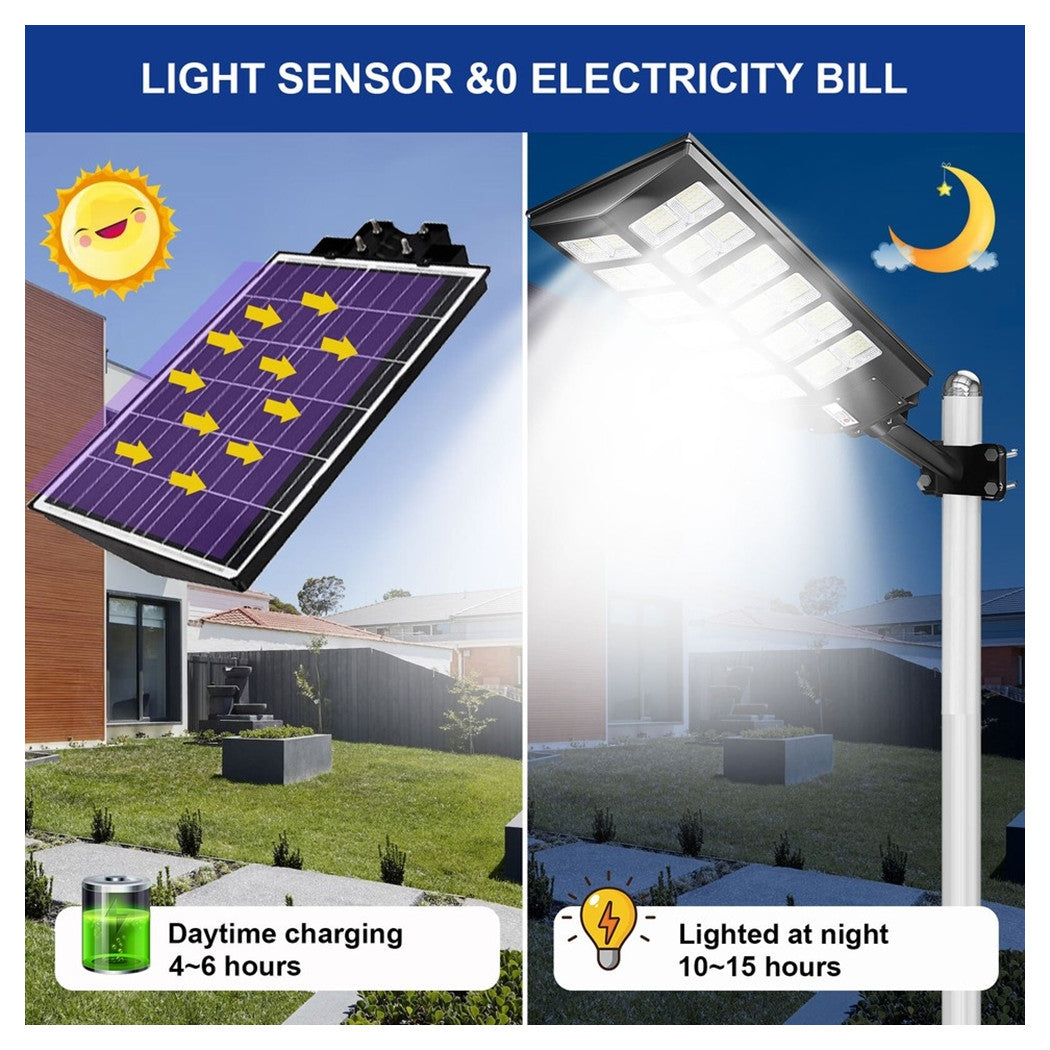 Trade Shop - Lampione Solare 6500k Iluminazione Stradale Per Campi Da Basket Strade Parchi Giochi -