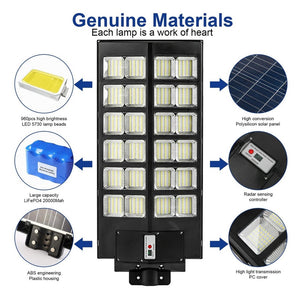 Trade Shop - Lampione Solare 6500k Iluminazione Stradale Per Campi Da Basket Strade Parchi Giochi -