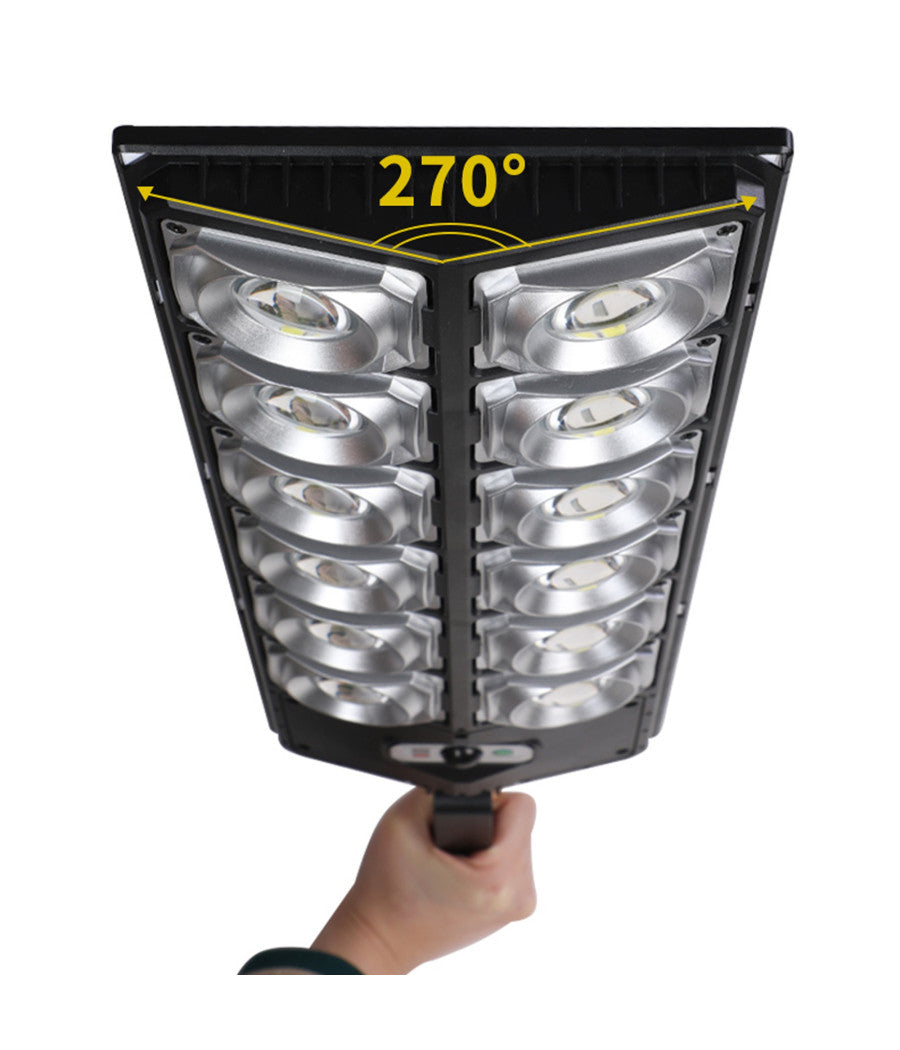 Trade Shop - Lampione Solare Da 10000 Lumen Con Sensore Di Movimento E Telecomando A Led Ip65 -