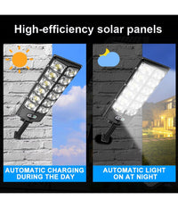 Trade Shop - Lampione Solare Da 10000 Lumen Con Sensore Di Movimento E Telecomando A Led Ip65 -