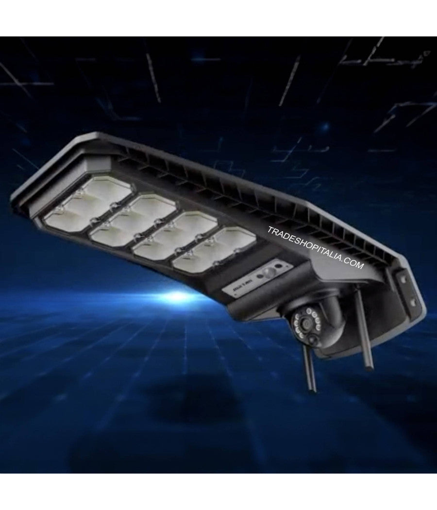 Lampione Solare Sensore Di Movimento E Telecomando Con Telecamera Ip Integrata         