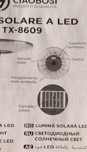 Lampione stradale 450 LED 600W Pannello SOLARE CREPUSCOLARE SENSORE Radar IP65 - ZENCOCCO