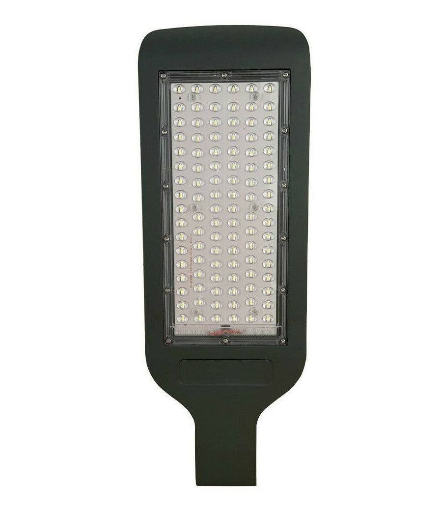 Lampione Stradale Faro 120 W 100 Led Luce Bianca 6500k Alimentazione 220v         