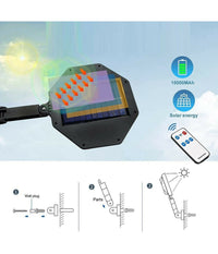 Lampione Stradale Faro A 168 Led Con Pannello Solare Telecomando Sensore Tx-8230         