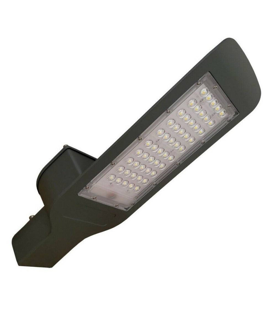 Lampione Stradale Faro A Led 60w 50 Led Luce Bianca 6500k Alimentazione 220v         