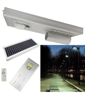 Lampione Stradale Faro Faretto Energia Solare Led Fotovoltaico Luce 50w Jd1950         