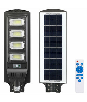Lampione Stradale Faro Led 120w Solare Esterno Sensore Movimento Telecomando         