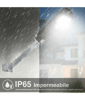 Lampione Stradale Faro Led 120w Solare Esterno Sensore Movimento Telecomando         