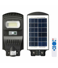 Lampione Stradale Faro Led 30w Solare Luce Esterno Sensore Movimento Telecomando         