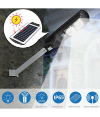 Lampione Stradale Faro Led 60w Solare Luce Esterno Sensore Movimento Telecomando         