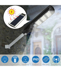 Lampione Stradale Faro Led 90w Solare Luce Esterno Sensore Movimento Telecomando         