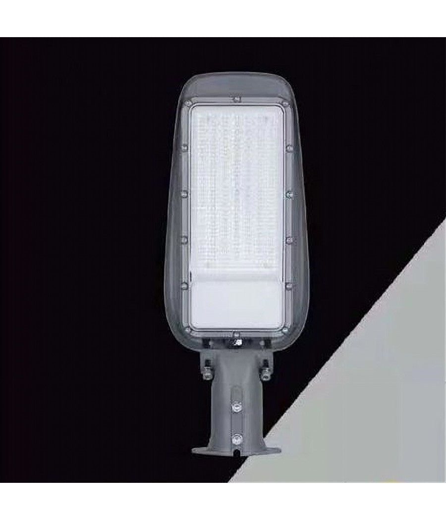 Lampione Stradale Led 100 W 9000lm Grigio Ip65 Luce Bianco Freddo 6500k Rl02-100w         