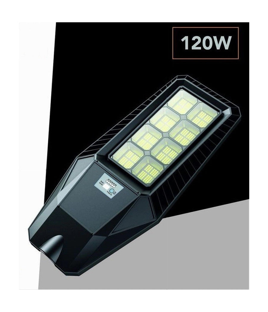 Lampione Stradale Led Faretto Solare Esterno Luce Fredda 120 W Sl-606-200-6500k         