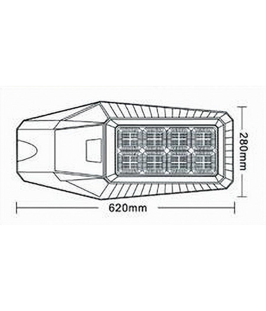 Lampione Stradale Led Faretto Solare Esterno Luce Fredda 120 W Sl-606-200-6500k         