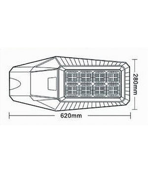 Lampione Stradale Led Faretto Solare Esterno Luce Fredda 120 W Sl-606-200-6500k         