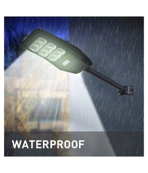 Lampione Stradale Luce Energia Solare Led 100watt Sensore Pir Staffa Telecomando         