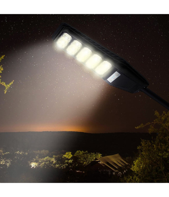 Lampione Stradale Luce Energia Solare Led 300watt Sensore Pir Staffa Telecomando         