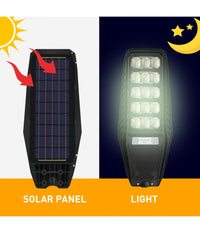 Lampione Stradale Luce Energia Solare Led 300watt Sensore Pir Staffa Telecomando         